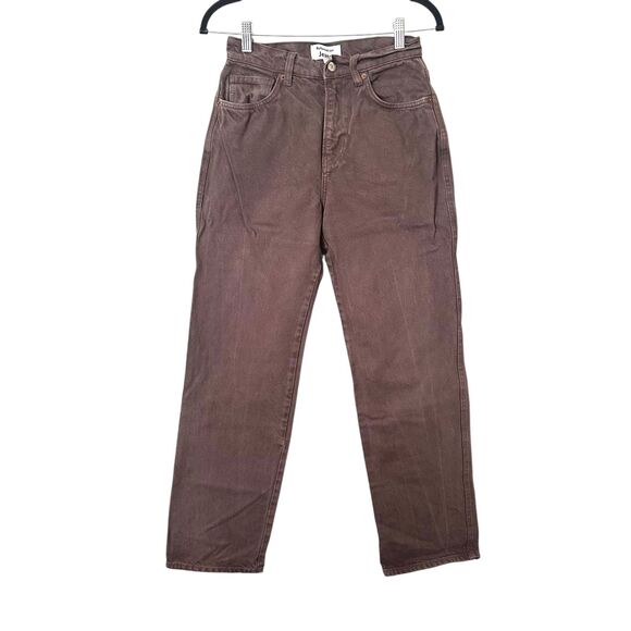 Reformation Denim - REFORMATION Val 90s Mid-Rise Straight Leg Denim Brown‎ 24
